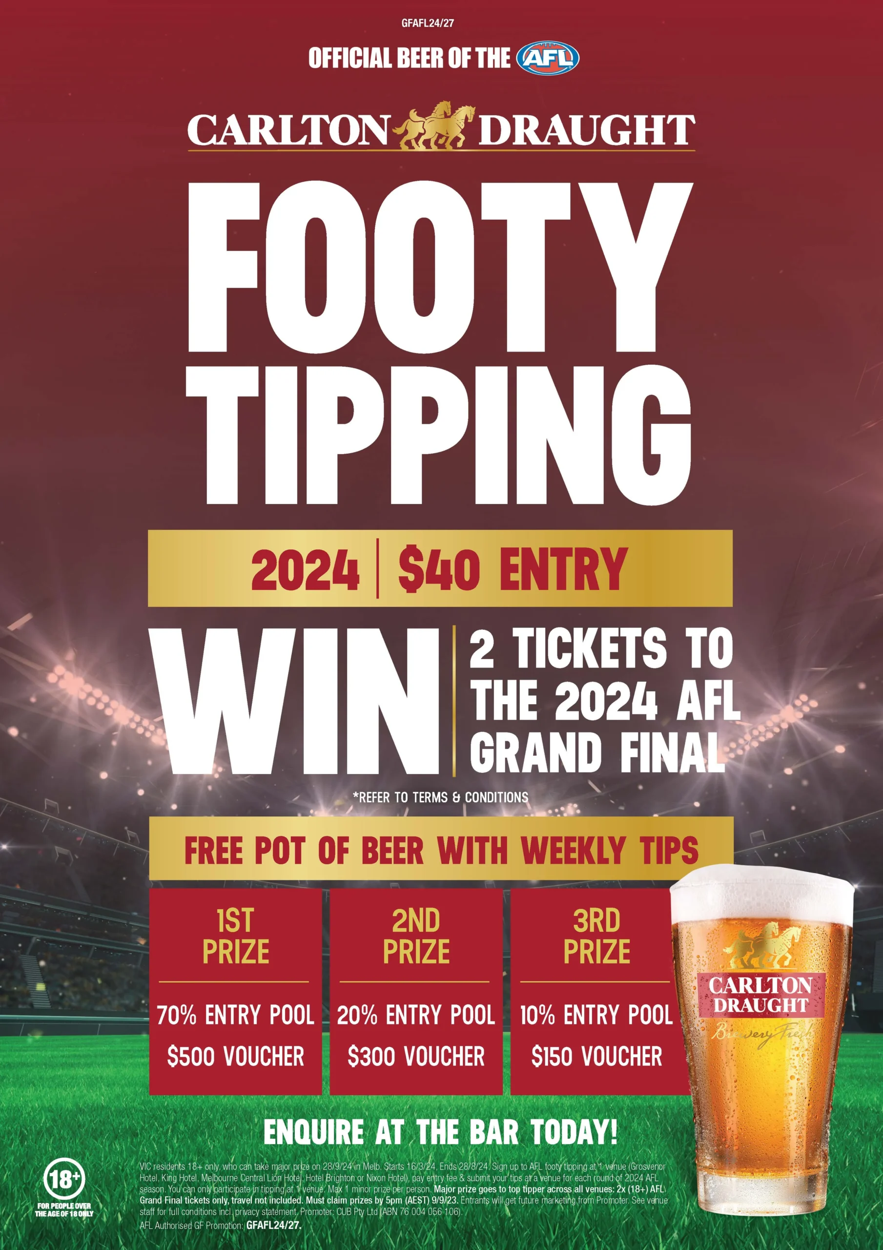 Footy Tipping $40